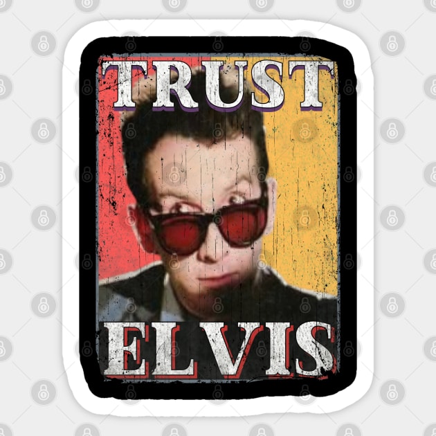 Elvis Costello Vintage 1954 // My Aim is True Original FAn Design Artwork Sticker by A Design for Life